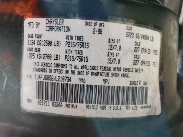 1998 Jeep Cherokee Sport VIN: 1J4FJ68S6WL210734 Lot: 56055624