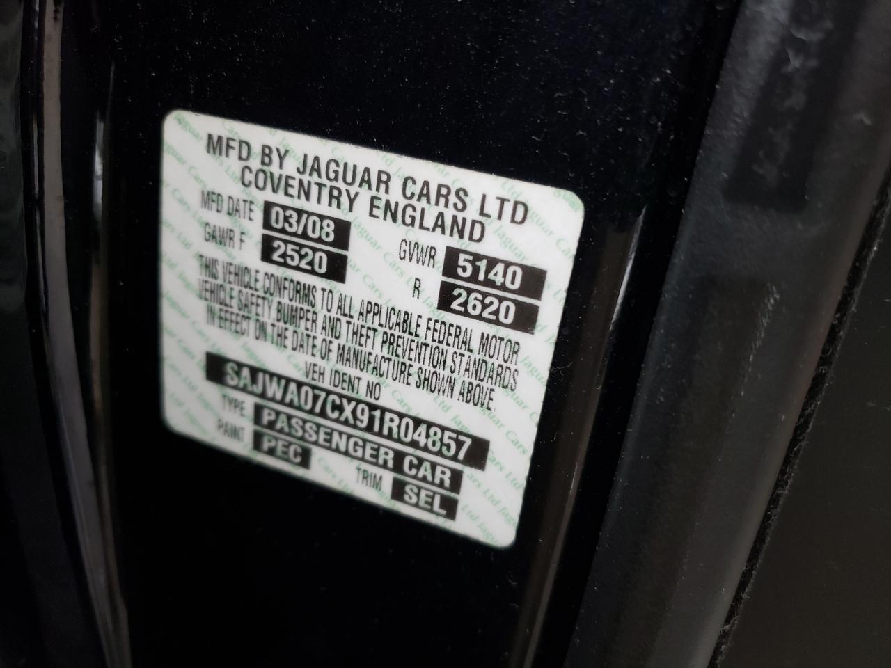 SAJWA07CX91R04857 2009 Jaguar Xf Supercharged