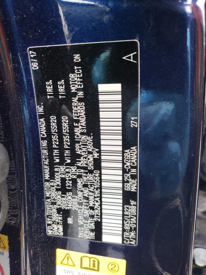 2T2BZMCA1HC105640 2017 Lexus Rx 350 Base