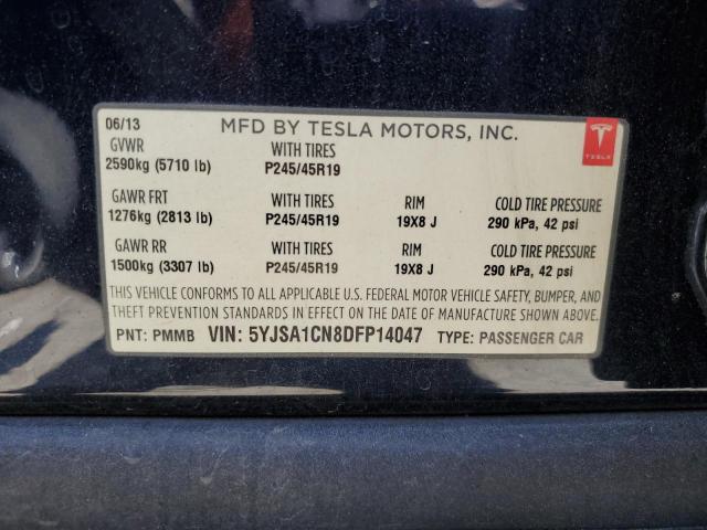 2013 Tesla Model S VIN: 5YJSA1CN8DFP14047 Lot: 55332584