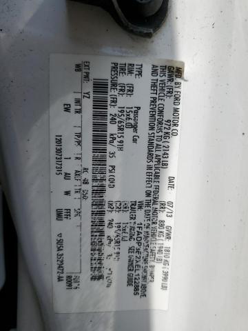 2014 Ford Focus S VIN: 1FADP3E2XEL122885 Lot: 55651424