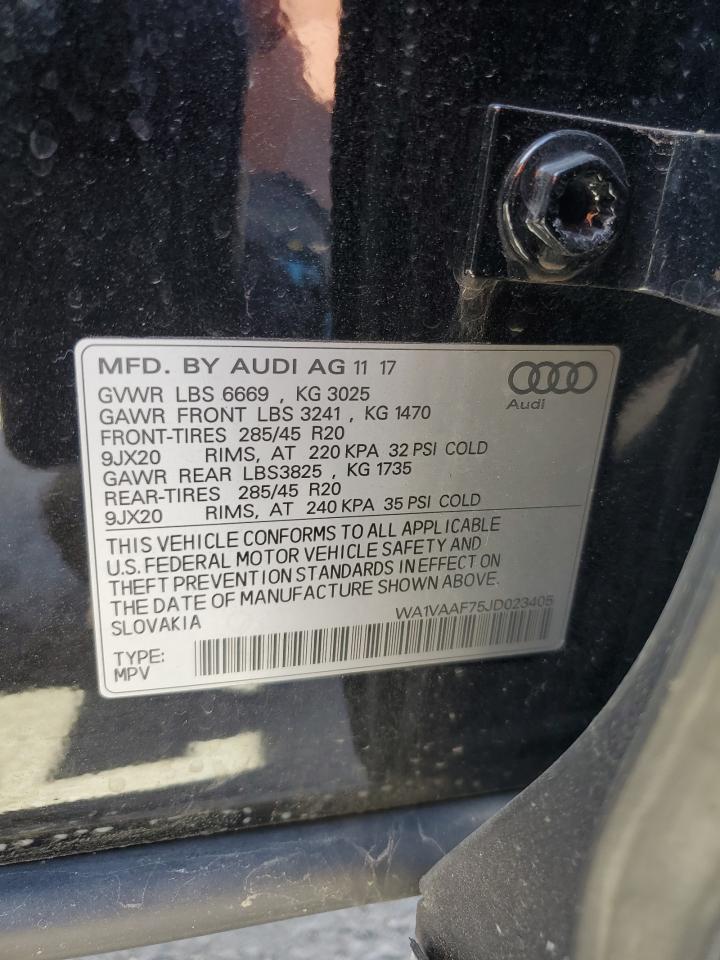 WA1VAAF75JD023405 2018 Audi Q7 Prestige