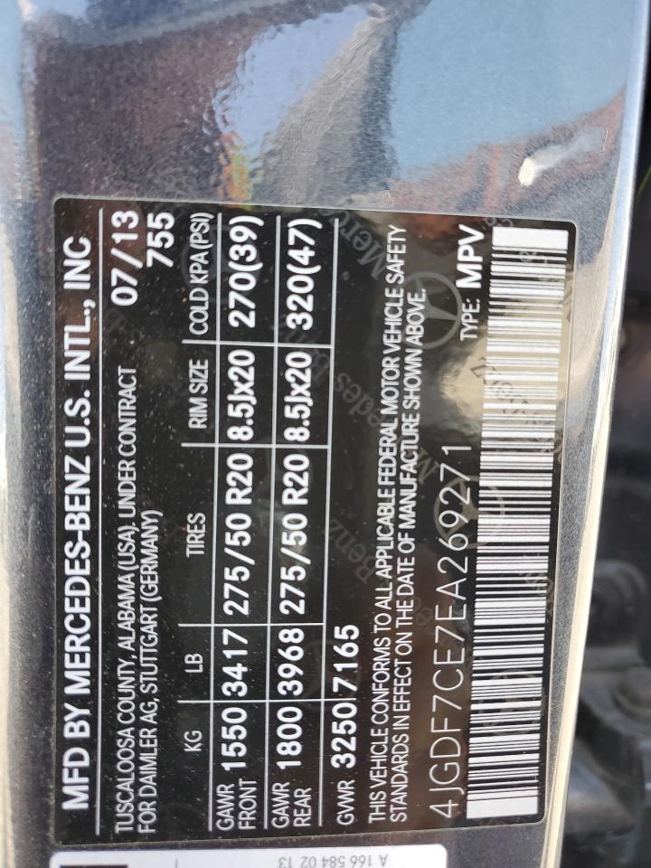 2014 Mercedes-Benz Gl 450 4Matic vin: 4JGDF7CE7EA269271