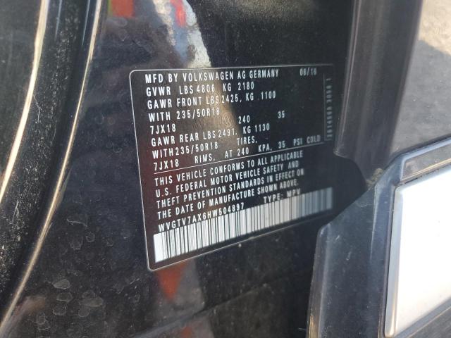 2017 Volkswagen Tiguan Sport VIN: WVGTV7AX6HW504897 Lot: 54937354