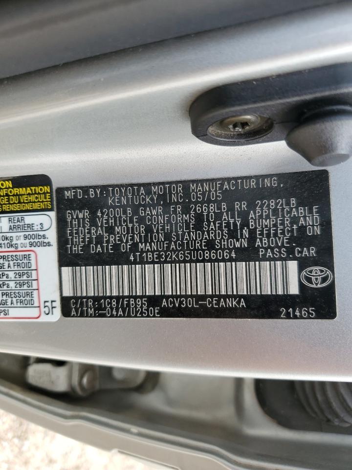 4T1BE32K65U086064 2005 Toyota Camry Le