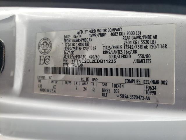 2014 Ford Econoline E250 Van VIN: 1FTNE2EL2EDB11235 Lot: 55214974