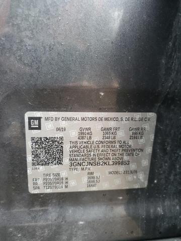 2019 Chevrolet Trax Ls VIN: 3GNCJNSB2KL399853 Lot: 53998534