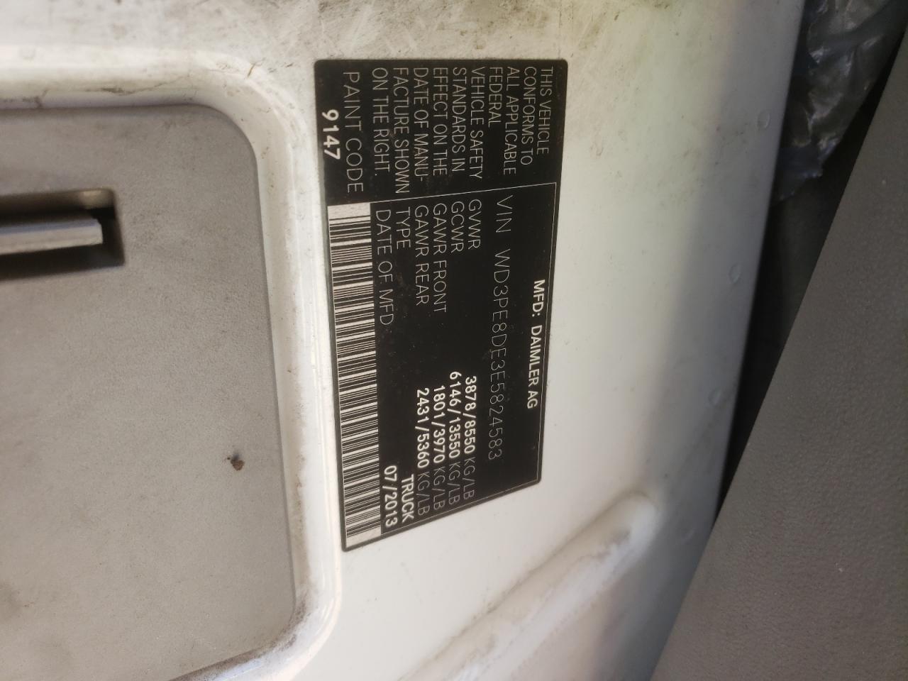 WD3PE8DE3E5824583 2014 Mercedes-Benz Sprinter 2500