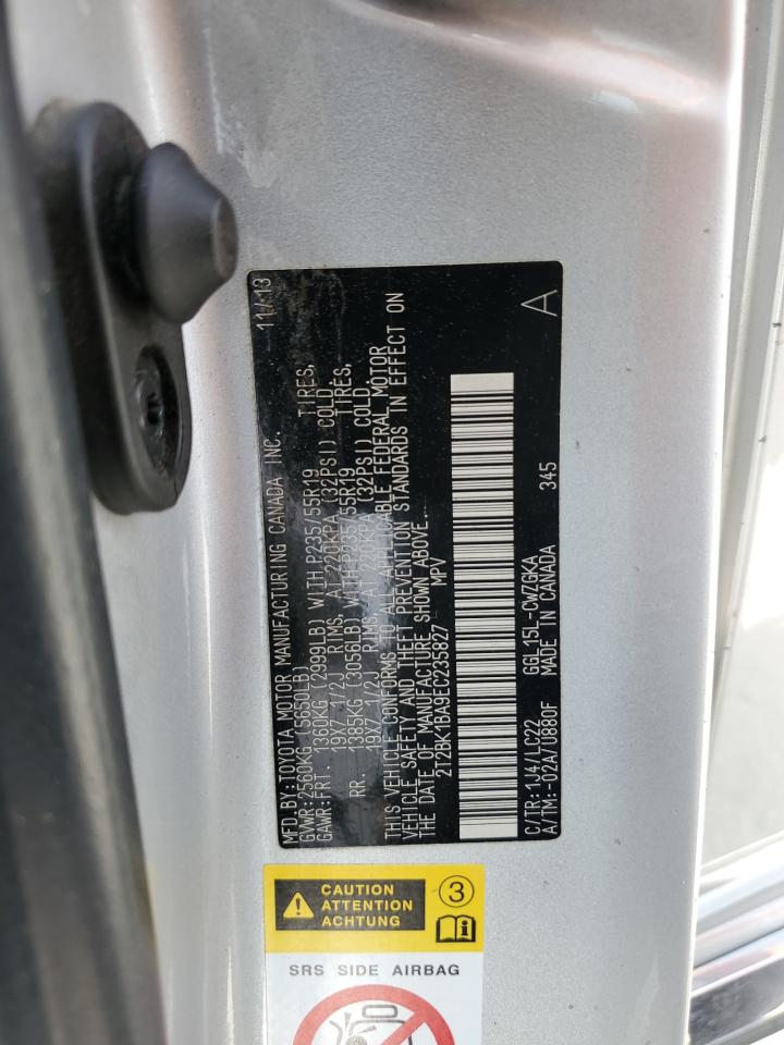 2T2BK1BA9EC235827 2014 Lexus Rx 350 Base