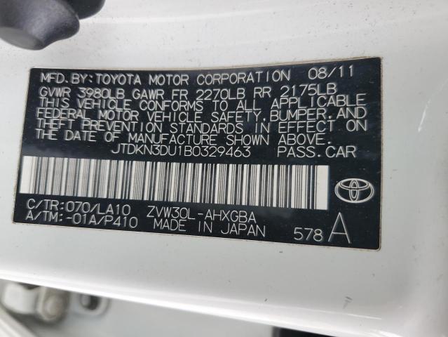 2011 Toyota Prius VIN: JTDKN3DU1B0329463 Lot: 55918174