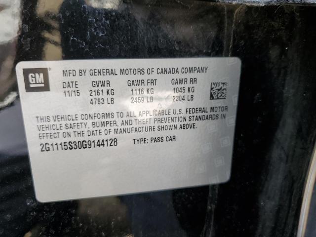 2016 Chevrolet Impala Lt VIN: 2G1115S30G9144128 Lot: 54537314