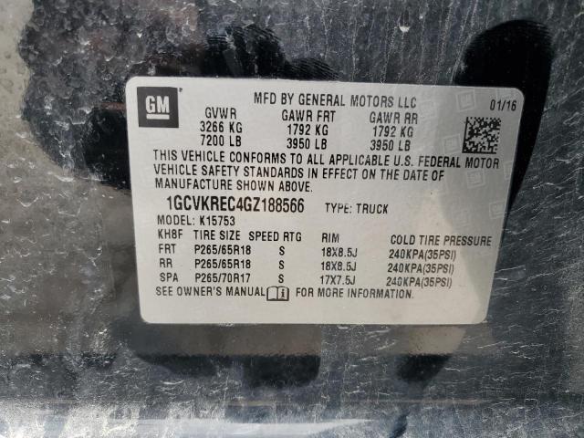 2016 CHEVROLET SILVERADO 1GCVKREC4GZ188566