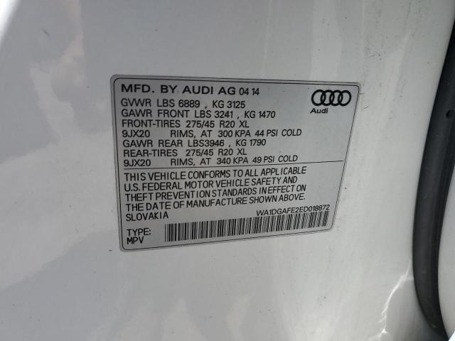 2014 Audi Q7 Prestige VIN: WA1DGAFE2ED018872 Lot: 56068964