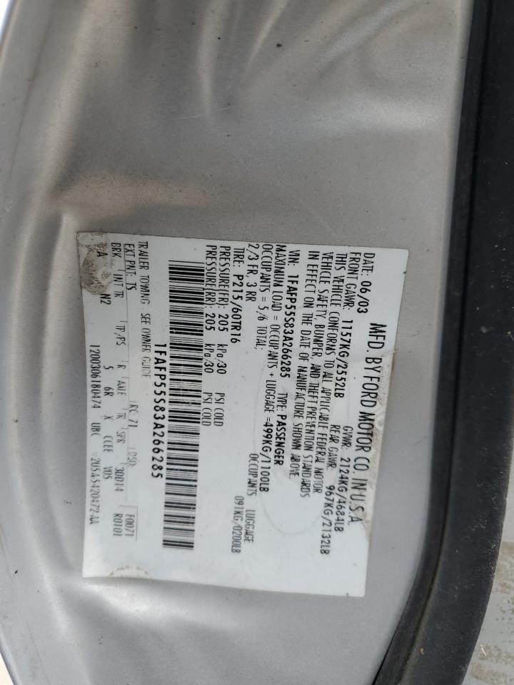 1FAFP55S83A266285 2003 Ford Taurus Ses