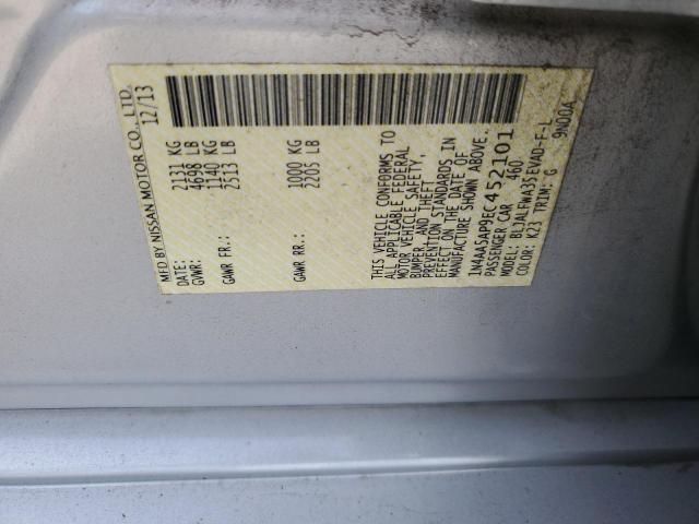 2014 Nissan Maxima S VIN: 1N4AA5AP9EC452101 Lot: 57191984