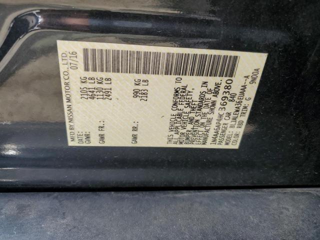 2017 Nissan Maxima 3.5S VIN: 1N4AA6AP4HC369380 Lot: 55553744