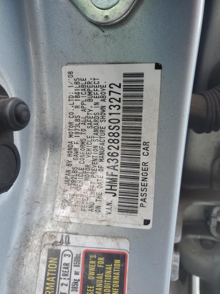 JHMFA36288S013272 2008 Honda Civic Hybrid