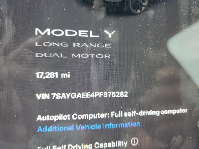 2023 Tesla Model Y VIN: 7SAYGAEE4PF875282 Lot: 53749154