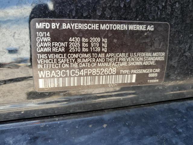 2015 BMW 328 I Sulev VIN: WBA3C1C54FP852608 Lot: 56909084