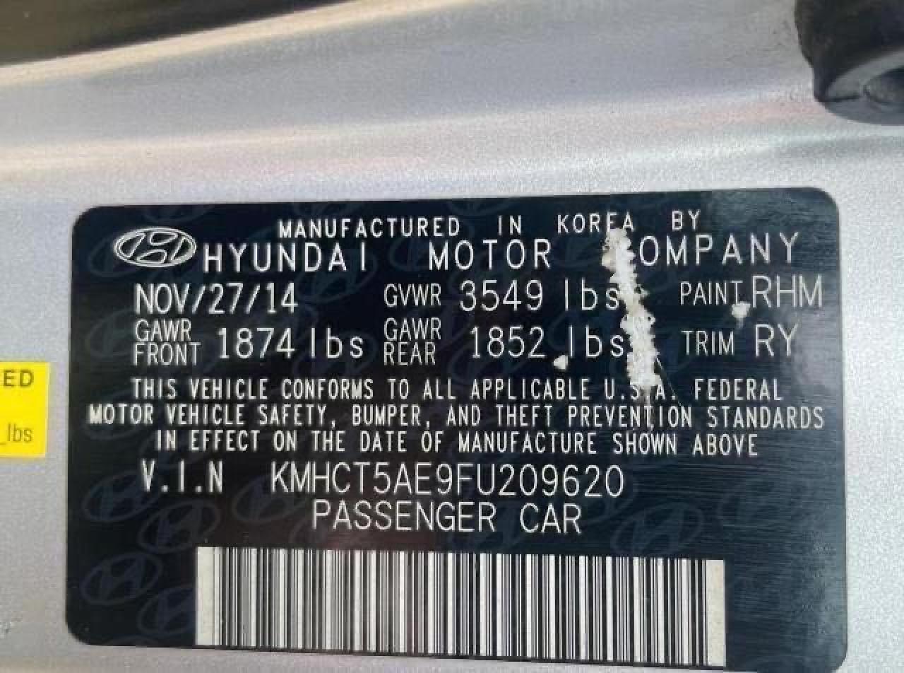 KMHCT5AE9FU209620 2015 Hyundai Accent Gs