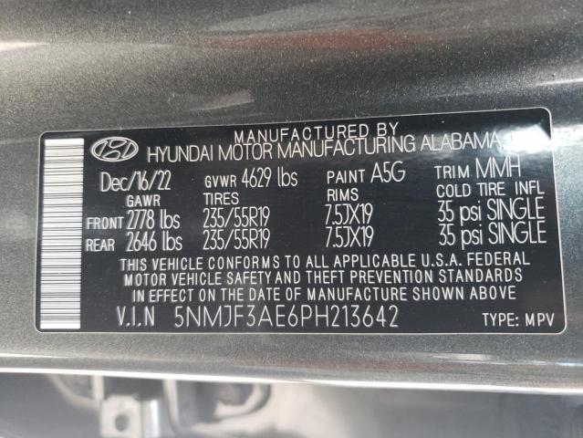 2023 Hyundai Tucson Sel VIN: 5NMJF3AE6PH213642 Lot: 57195424