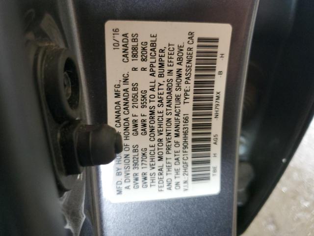 2017 HONDA CIVIC TOUR - 2HGFC1F90HH631661
