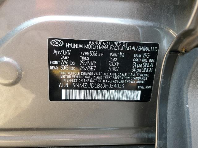 2018 HYUNDAI SANTA FE S - 5NMZUDLB6JH054033