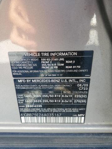 2006 Mercedes-Benz Ml 500 VIN: 4JGBB75E26A035167 Lot: 55512894