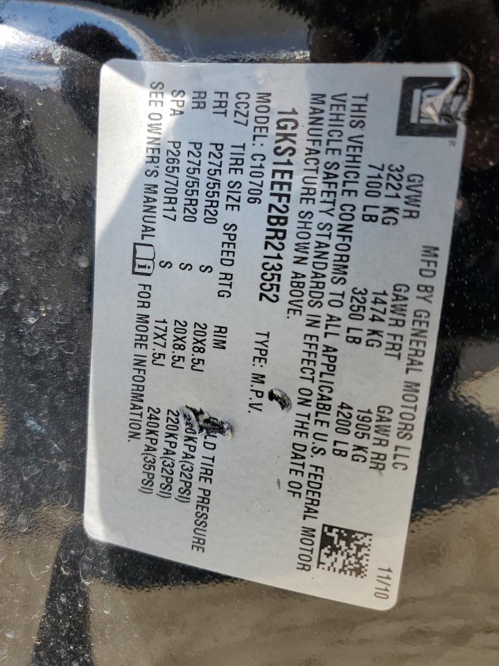 1GKS1EEF2BR213552 2011 GMC Yukon Denali