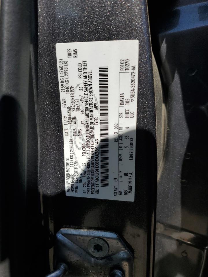 1FMCU9HX8DUB89143 2013 Ford Escape Sel