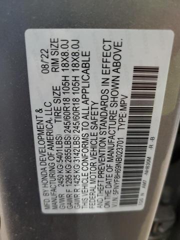 2022 HONDA PASSPORT T - 5FNYF8H69NB023701