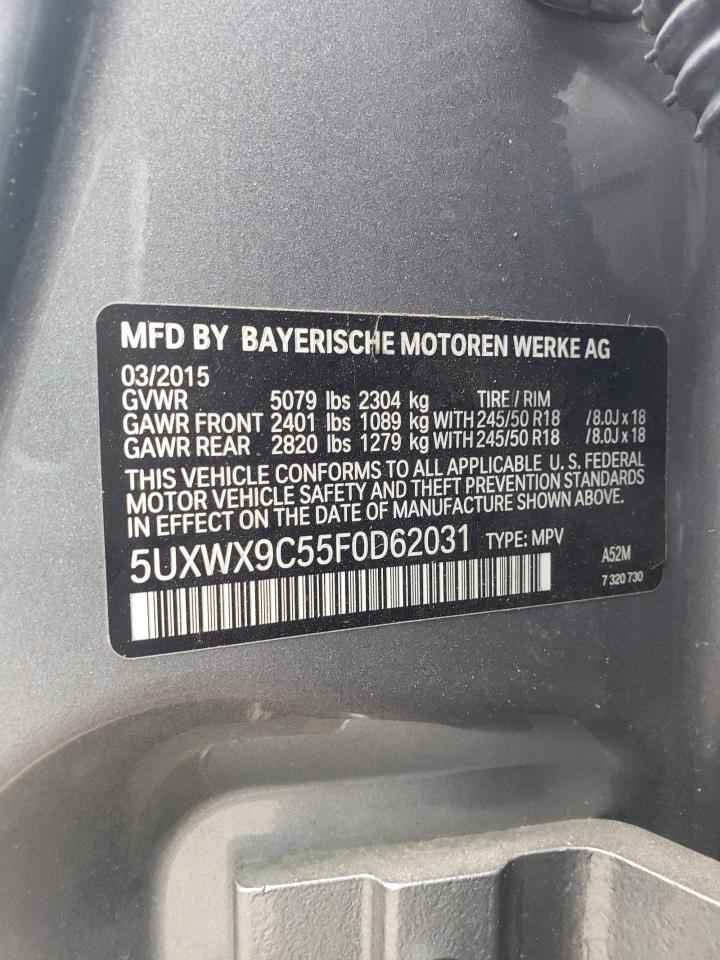 5UXWX9C55F0D62031 2015 BMW X3 xDrive28I