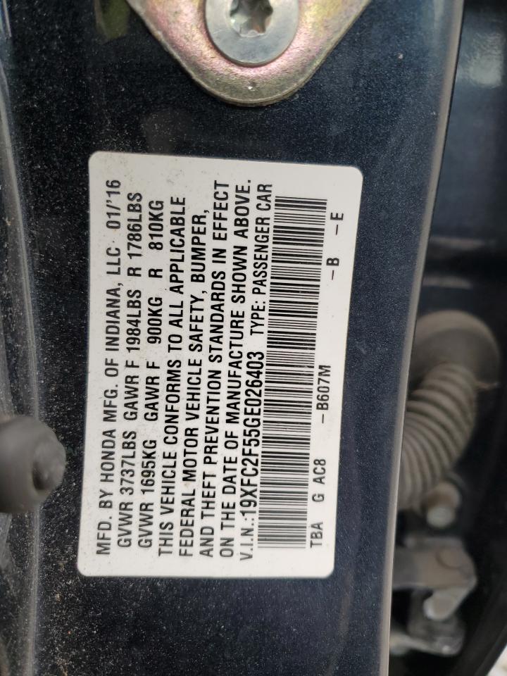 19XFC2F55GE026403 2016 Honda Civic Lx