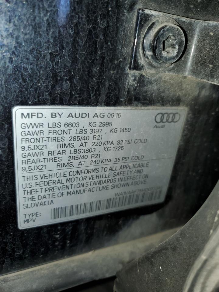 WA1VAAF75HD023348 2017 Audi Q7 Prestige