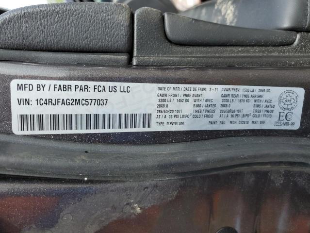 2021 Jeep Grand Cherokee Laredo VIN: 1C4RJFAG2MC577037 Lot: 54882374