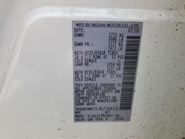 2018 Nissan Pathfinder S VIN: 5N1DR2MN7JC675025 Lot: 52953124