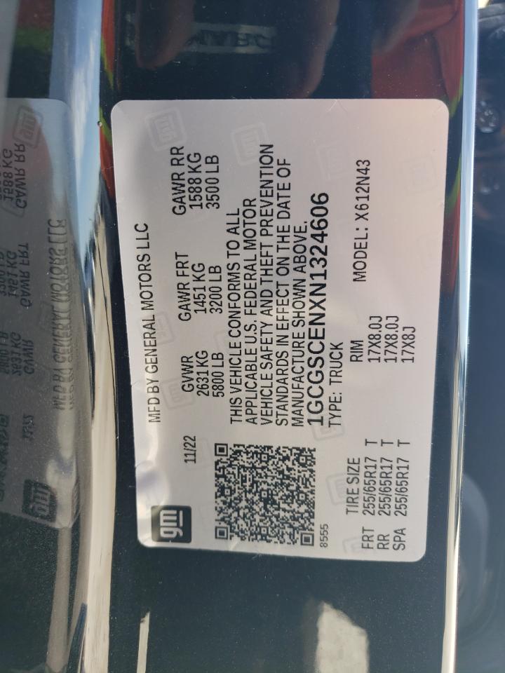 1GCGSCENXN1324606 2022 Chevrolet Colorado Lt