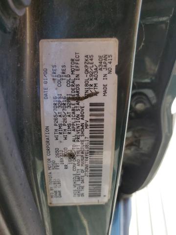 2000 Toyota 4Runner Limited VIN: JT3GN87R4Y0158117 Lot: 57246284