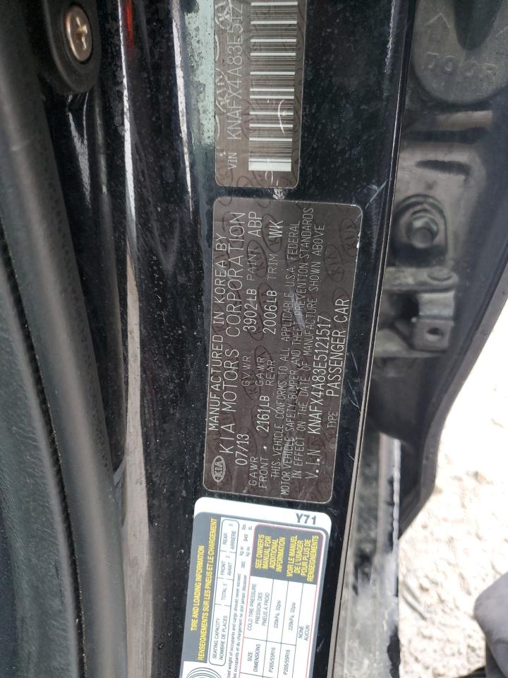 KNAFX4A83E5121517 2014 Kia Forte Ex