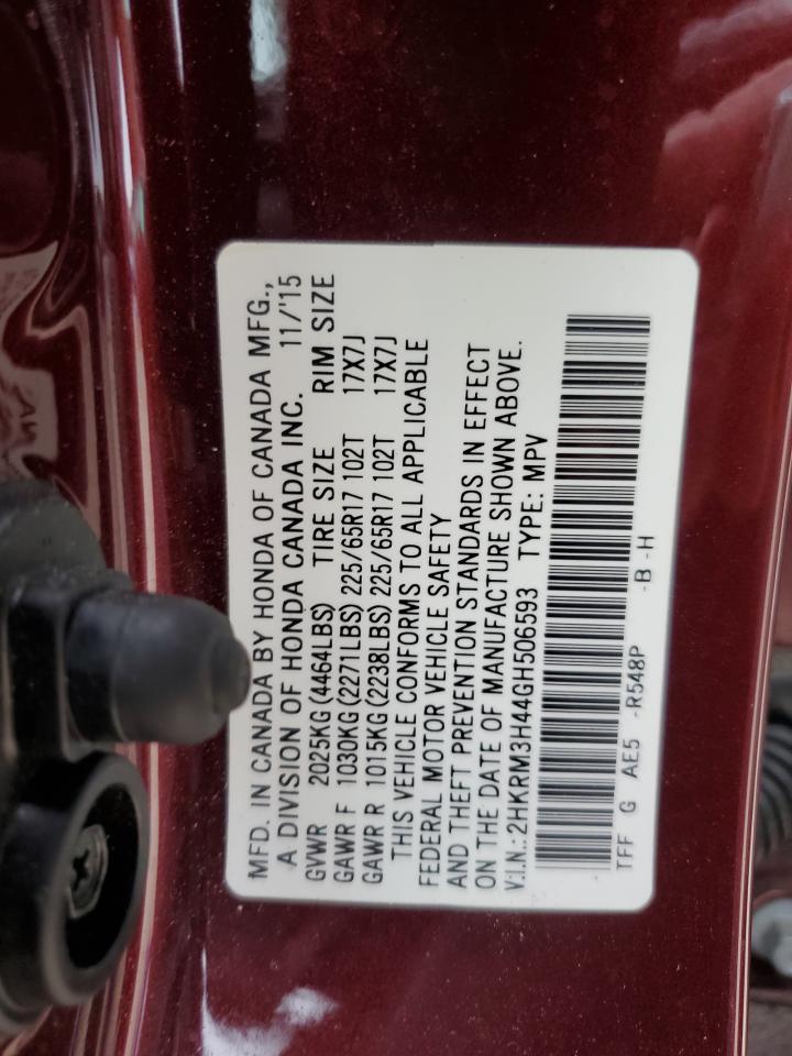 2HKRM3H44GH506593 2016 Honda Cr-V Se