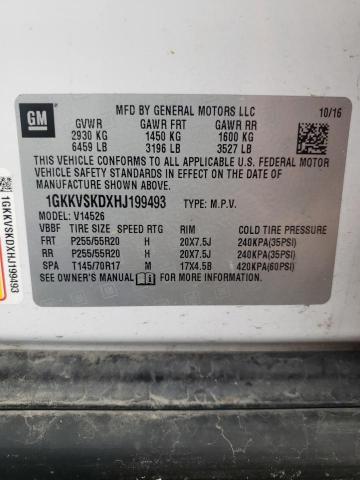 2017 GMC Acadia Limited Slt-2 VIN: 1GKKVSKDXHJ199493 Lot: 53336354