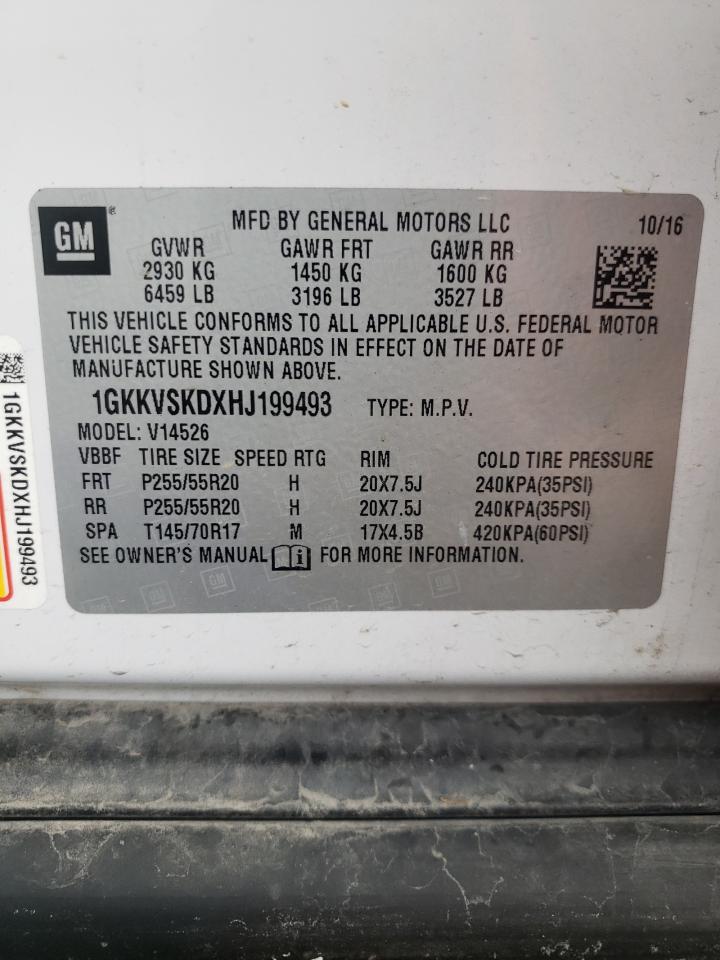 1GKKVSKDXHJ199493 2017 GMC Acadia Limited Slt-2