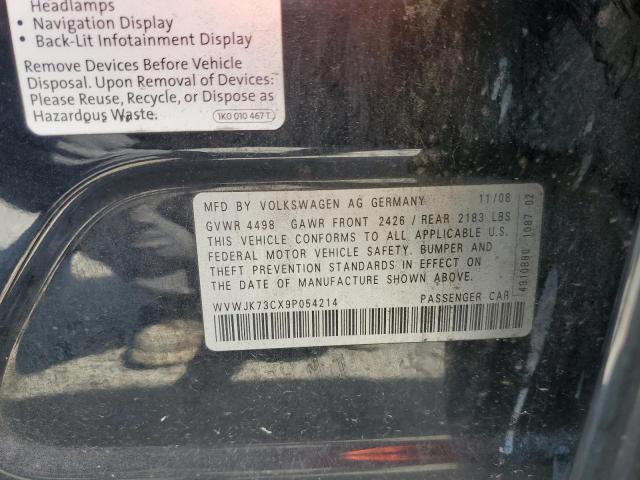 2009 Volkswagen Passat Turbo VIN: WVWJK73CX9P054214 Lot: 56264434