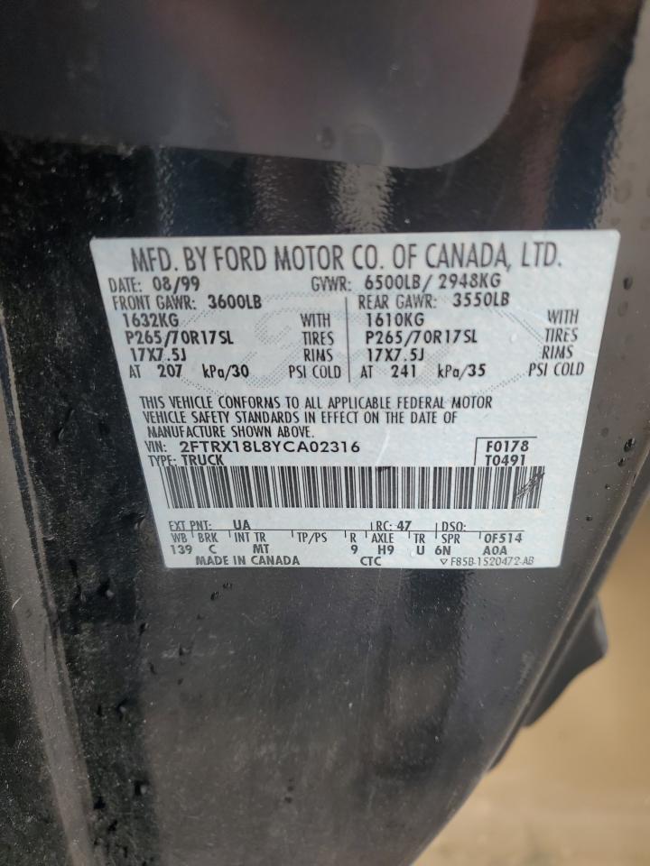 2FTRX18L8YCA02316 2000 Ford F150