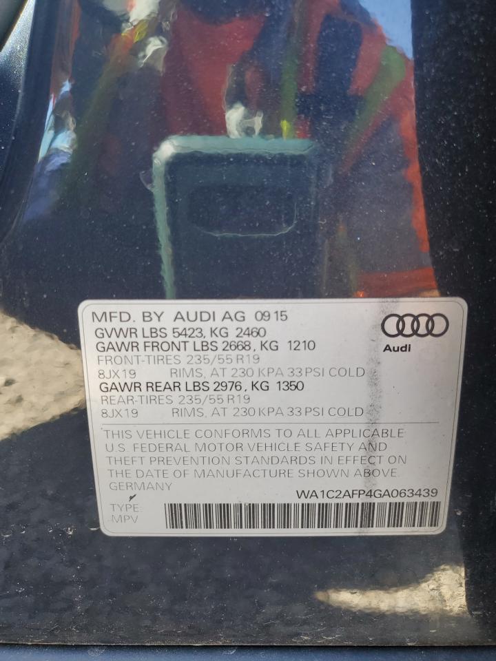 WA1C2AFP4GA063439 2016 Audi Q5 Premium