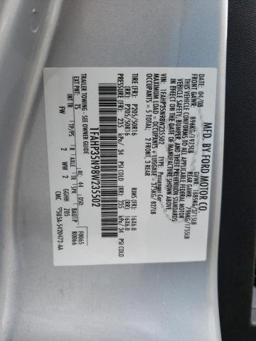 2008 Ford Focus Se VIN: 1FAHP35N98W235502 Lot: 54486984