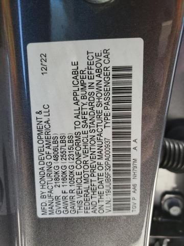 2023 Acura Tlx VIN: 19UUB5F32PA000937 Lot: 53945534