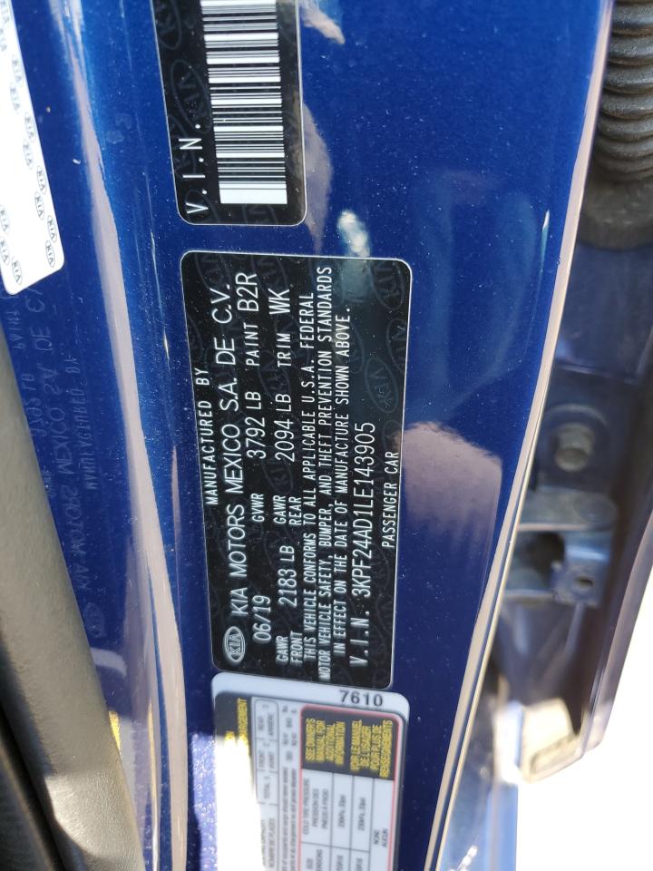 3KPF24AD1LE143905 2020 Kia Forte Fe