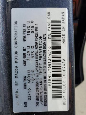 2016 Mazda 3 Sport VIN: JM1BM1J76G1344516 Lot: 56809304