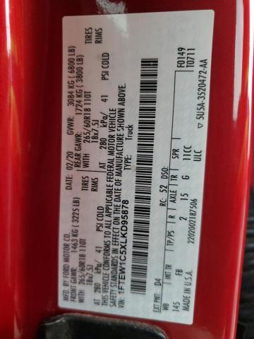 2020 FORD F150 SUPER - 1FTEW1C5XLKD95878